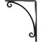 Ekena Millwork Legacy Wrought Iron Bracket, (Single center brace), Antiqued Pewter 1 1/2"W x 5 1/2"D x 8"H BKTM01X05X08SLEAPW - alternate 7